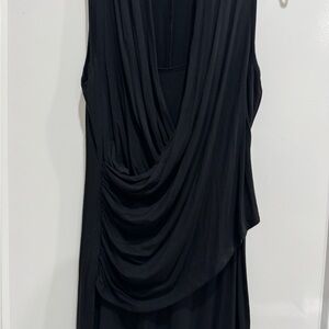 Karen Kane Black Asymmetrical Draped Dress